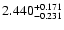 $\rm 2.440_{-0.231}^{+0.171}$