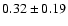 $0.32\pm0.19$