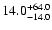 $\rm 14.0^{+64.0}_{-14.0}$