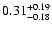 $0.31^{\rm +0.19}_{-0.18}$