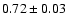 $0.72\pm0.03$
