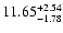 $11.65^{\rm +2.54}_{-1.78}$
