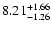 $8.21^{\rm +1.66}_{-1.26}$