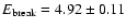 $E_{{\rm break}}= 4.92 \pm 0.11$