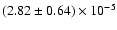 $(2.82 \pm 0.64) \times 10^{-5}$