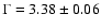 $\Gamma = 3.38 \pm 0.06$