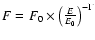 $F = F_0 \times
\left(\frac{E}{E_0}\right)^{-\Gamma}$