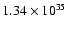 $1.34 \times 10^{35}$
