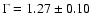 $\Gamma = 1.27 \pm 0.10$