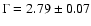 $\Gamma = 2.79 \pm 0.07$