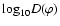 ${\rm log}_{10}D(\varphi )$