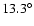 $13.3^\circ$