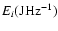 $E_i({\rm J} {\rm Hz}^{-1})$