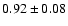 $0.92 \pm 0.08$