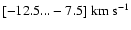 $[-12.5...-7.5]\ensuremath{~ \ensuremath{{\rm km~s^{-1}}}} $