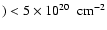 $) < 5 \times
10^{20}~~{\rm cm}^{-2}$