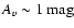 ${{A_{v}}}\ensuremath{\sim} 1\ensuremath{~ \ensuremath{{\rm mag}}} $