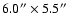 $6.0'' \times 5.5''$