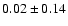 $0.02\pm0.14$