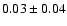 $0.03\pm 0.04$