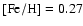 $\rm [Fe/H]=0.27$