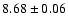 $8.68 \pm 0.06$