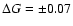 $\Delta G = \pm
0.07$