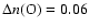 $\Delta
n({\rm O})=0.06$