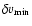 $\delta v_{\rm min}$