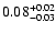 $\rm0.08_{-0.03} ^{+0.02}$