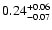 $\rm0.24_{-0.07} ^{+0.06}$