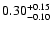 $\rm0.30_{-0.10} ^{+0.15}$