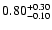 $\rm0.80_{-0.10} ^{+0.30}$