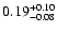 $\rm0.19_{-0.08} ^{+0.10}$
