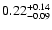$\rm0.22_{-0.09} ^{+0.14}$