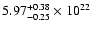$\rm 5.97_{-0.25} ^{+0.38} \times 10^{22}$
