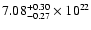 $\rm 7.08_{-0.27} ^{+0.30} \times 10^{22}$