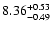 $\rm 8.36_{-0.49} ^{+0.53}$