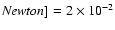 ${\it Newton}]=2 \times 10^{-2}$