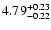 $\rm 4.79_{-0.22} ^{+0.23}$