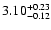 $\rm 3.10_{-0.12} ^{+0.23}$