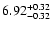 $\rm 6.92_{-0.32} ^{+0.32}$
