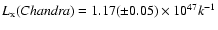 $L_{\rm x}({\it Chandra})=1.17(\pm0.05)\times 10^{47}k^{-1}$