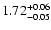 $\rm 1.72_{-0.05} ^{+0.06}$
