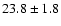 $23.8\pm1.8$