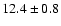 $12.4\pm0.8$