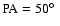 $\rm PA=50\hbox {$^\circ $ }$