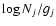 $\log N_j/g_j$