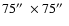 $75\hbox{$^{\prime\prime}$ }\times75\hbox{$^{\prime\prime}$ }$