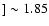 $]\sim1.85$